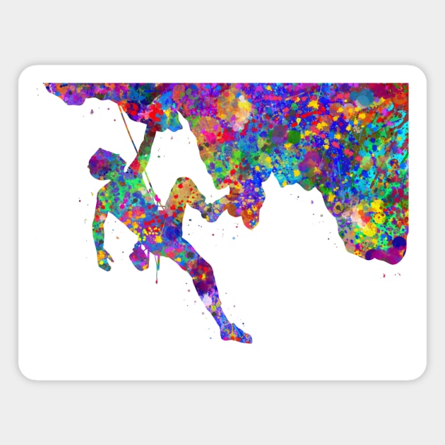 Climber watercolor Magnet by Yahya Art